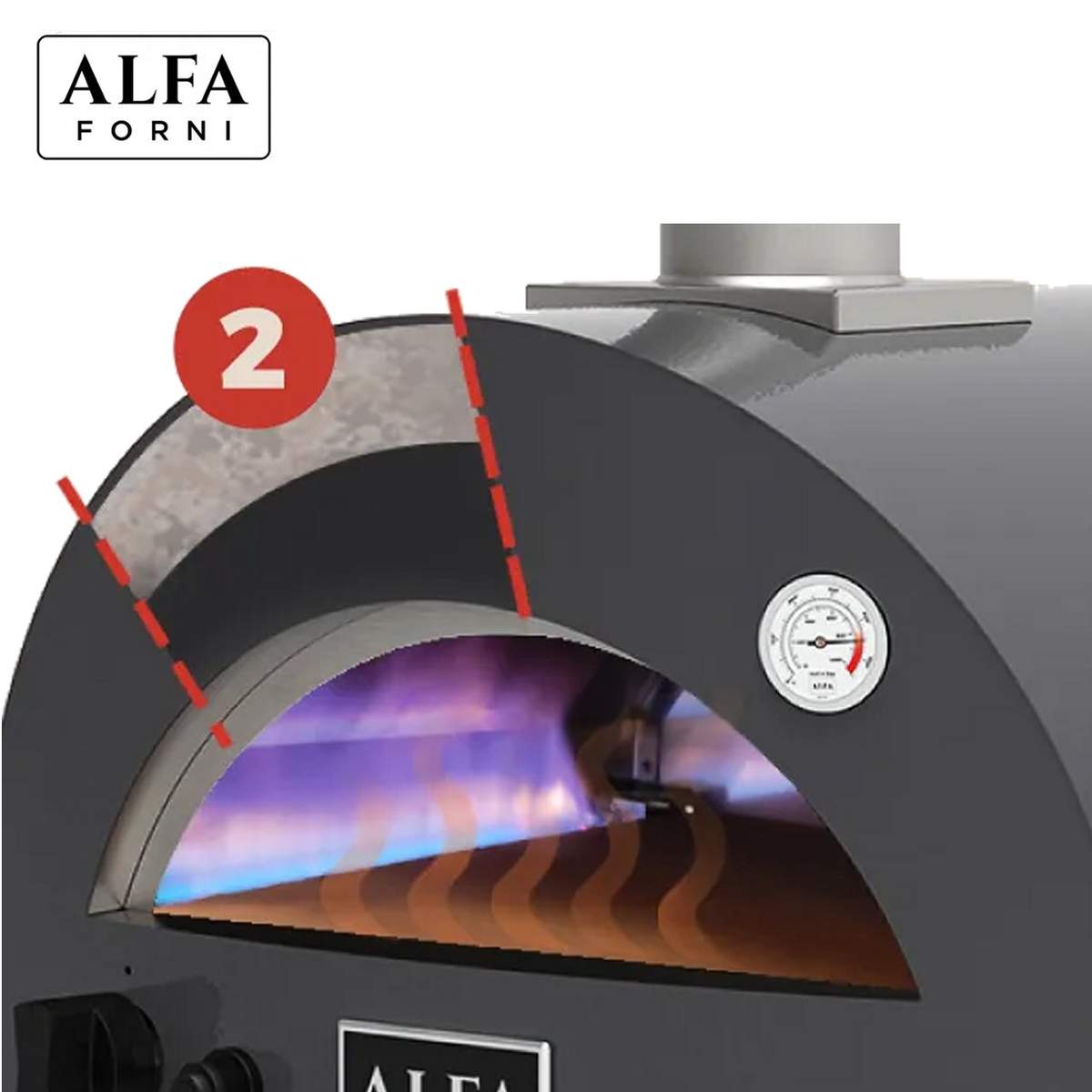 Forno pizza Alfa Forni Moderno Portable gas grigio ardesia FXMD-PT-GGRA - immagine 8