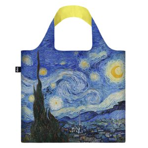 Borsa Shopper Loqi (recycled) – “Vincent Van Gogh – The Starry Night Neon Yellow”