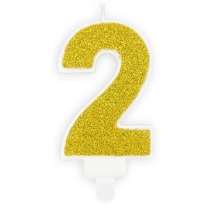 Candela Dorata di Compleanno & Anniversario – Numero 2